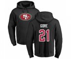 San Francisco 49ers #21 Frank Gore Black Name & Number Logo Pullover Hoodie