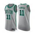 Boston Celtics #11 Enes Kanter Authentic Gray Basketball Jersey - City Edition