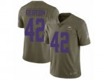 Minnesota Vikings #42 Ben Gedeon Limited Olive 2017 Salute to Service NFL Jersey