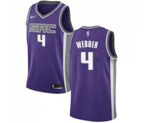 Sacramento Kings #4 Chris Webber Swingman Purple Road NBA Jersey - Icon Edition