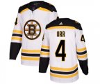 Adidas Boston Bruins #4 Bobby Orr Authentic White Away NHL Jersey