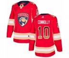 Florida Panthers #10 Brett Connolly Red Home Authentic Drift Fashion Stitched Hockey Jersey