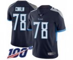 Tennessee Titans #78 Jack Conklin Navy Blue Team Color Vapor Untouchable Limited Player 100th Season Football Jersey