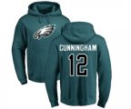Philadelphia Eagles #12 Randall Cunningham Green Name & Number Logo Pullover Hoodie