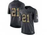 Dallas Cowboys #21 Deion Sanders Limited Black 2016 Salute to Service NFL Jersey
