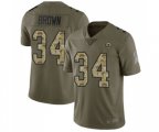 Los Angeles Rams #34 Malcolm Brown Limited Olive Camo 2017 Salute to Service Football Jersey