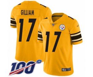 Pittsburgh Steelers #17 Joe Gilliam Limited Gold Inverted Legend 100th Season Football Jersey