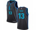 Dallas Mavericks #13 Steve Nash Authentic Charcoal NBA Jersey - City Edition
