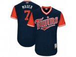 Minnesota Twins #7 Joe Mauer Mauer Authentic Navy Blue 2017 Players Weekend MLB Jersey