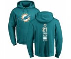 Miami Dolphins #21 Eric Rowe Aqua Green Backer Pullover Hoodie