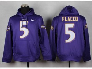 Baltimore Ravens #5 Joe Flacco purple jerseys(Pullover Hoodie)