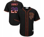 San Francisco Giants #28 Buster Posey Replica Black USA Flag Fashion Baseball Jersey