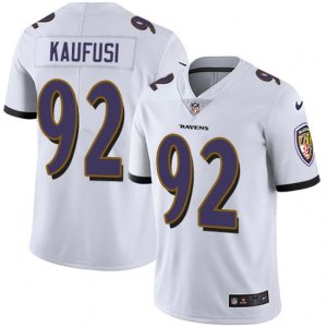 Baltimore Ravens #92 Bronson Kaufusi White Vapor Untouchable Limited Player NFL Jersey