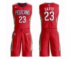 New Orleans Pelicans #23 Anthony Davis Swingman Red Basketball Suit Jersey Statement Edition