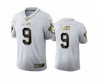 New Orleans Saints #9 Drew Brees Limited White Golden Edition Football Jersey