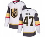 Vegas Golden Knights #47 Luca Sbisa Authentic White Away NHL Jersey