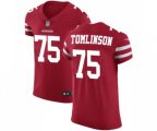 San Francisco 49ers #75 Laken Tomlinson Red Team Color Vapor Untouchable Elite Player Football Jersey