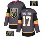 Vegas Golden Knights #17 Vegas Strong Authentic Gray Fashion Gold NHL Jersey