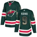 Minnesota Wild #9 Mikko Koivu Authentic Green Drift Fashion NHL Jersey