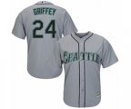 Seattle Mariners #24 Ken Griffey Authentic Grey Road Cool Base MLB Jersey