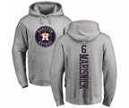 Houston Astros #6 Jake Marisnick Ash Backer Pullover Hoodie