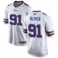 Buffalo Bills #91 Ed Oliver Nike White Vapor Limited Jersey
