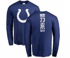 Indianapolis Colts #73 Joe Haeg Royal Blue Backer Long Sleeve T-Shirt