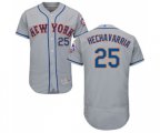 New York Mets #25 Adeiny Hechavarria Grey Road Flex Base Authentic Collection Baseball Jersey