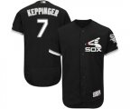 Chicago White Sox #7 Jeff Keppinger Authentic Black Alternate Home Cool Base Baseball Jersey