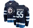 Winnipeg Jets #55 Mark Scheifele Fanatics Branded Navy Blue Home Breakaway NHL Jersey