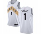 Toronto Raptors #1 Tracy Mcgrady Swingman White NBA Jersey - City Edition
