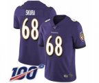 Baltimore Ravens #68 Matt Skura Purple Team Color Vapor Untouchable Limited Player 100th Season Football Jersey
