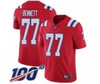 New England Patriots #77 Michael Bennett Red Alternate Vapor Untouchable Limited Player 100th Season Football Jersey