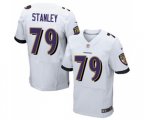 Baltimore Ravens #79 Ronnie Stanley Elite White Football Jersey