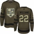 Los Angeles Kings #22 Tiger Williams Authentic Green Salute to Service NHL Jersey