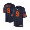Chicago Bears #9 Nick Foles Navy Blue Game Team Color Jersey