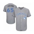 Toronto Blue Jays #65 Elvis Luciano Authentic Gray 2016 Father's Day Fashion Flex Base Baseball Player Jersey