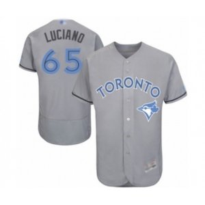 Toronto Blue Jays #65 Elvis Luciano Authentic Gray 2016 Father\'s Day Fashion Flex Base Baseball Player Jersey