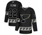 Adidas St. Louis Blues #32 Brian Flynn Authentic Black Team Logo Fashion NHL Jersey