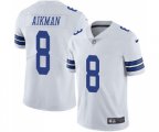 Dallas Cowboys #8 Troy Aikman White Vapor Untouchable Limited Player Football Jersey