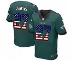 Philadelphia Eagles #27 Malcolm Jenkins Elite Midnight Green Home USA Flag Fashion Football Jersey