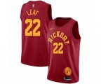 Indiana Pacers #22 T. J. Leaf Authentic Red Hardwood Classics Basketball Jersey