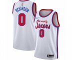 Philadelphia 76ers #0 Josh Richardson Swingman White Hardwood Classics Basketball Jersey
