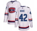 Montreal Canadiens #42 Dominic Moore Authentic White 2017 100 Classic NHL Jersey