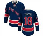 Reebok New York Rangers #18 Walt Tkaczuk Authentic Navy Blue Third NHL Jersey