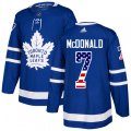Toronto Maple Leafs #7 Lanny McDonald Authentic Royal Blue USA Flag Fashion NHL Jersey