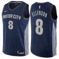 Detroit Pistons #8 Henry Ellenson Swingman Navy Blue NBA Jersey - City Edition