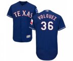 Texas Rangers #36 Edinson Volquez Royal Blue Alternate Flex Base Authentic Collection Baseball Jersey