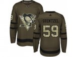 Adidas Pittsburgh Penguins #59 Jake Guentzel Green Salute to Service Stitched NHL Jersey