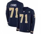 Los Angeles Rams #71 Bobby Evans Limited Navy Blue Therma Long Sleeve Football Jersey